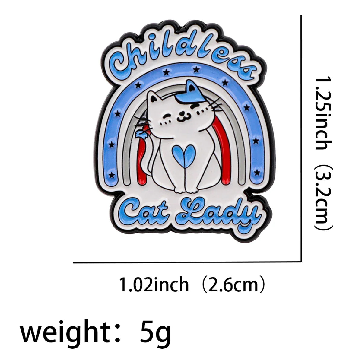 Childless Cat Lady Enamel Pin 1