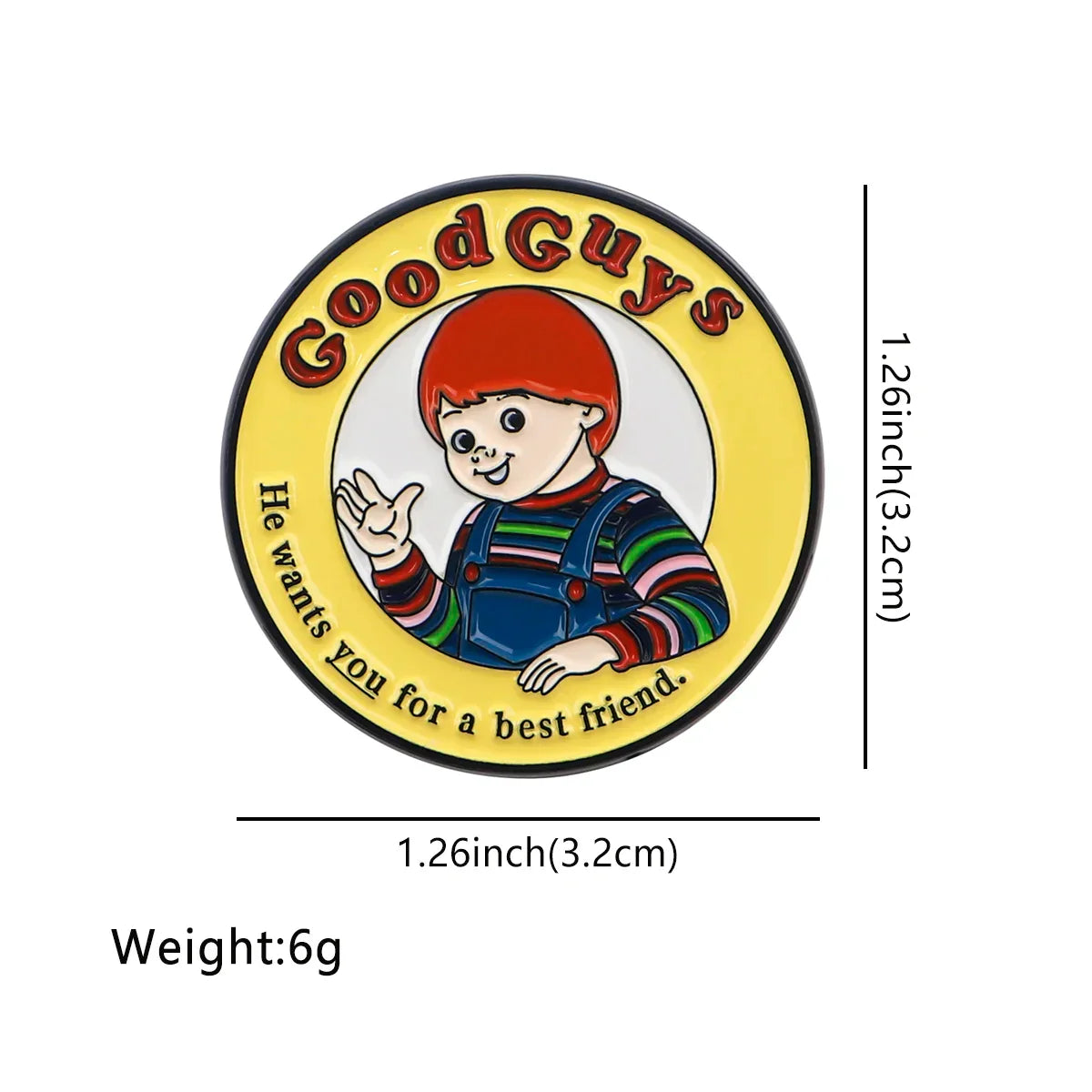 Child’s Play Good Guys Chucky Enamel Pin 1