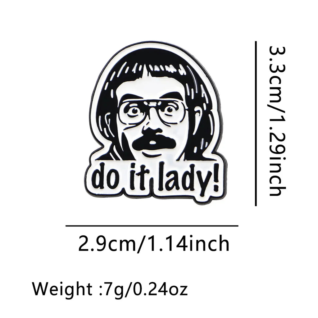 Funny ’Do It!’ Enamel Pin Retro Brooch Pines Lapel Pins Badge on Backpack Clothing Accessories Fashion Jewelry Friends