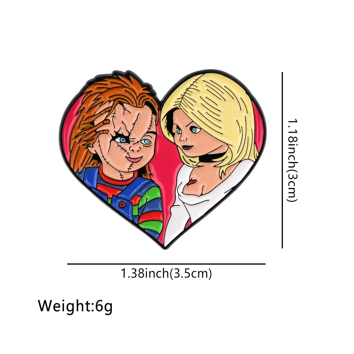 Chucky & Tiffany Enamel Pin 1 / MULTI