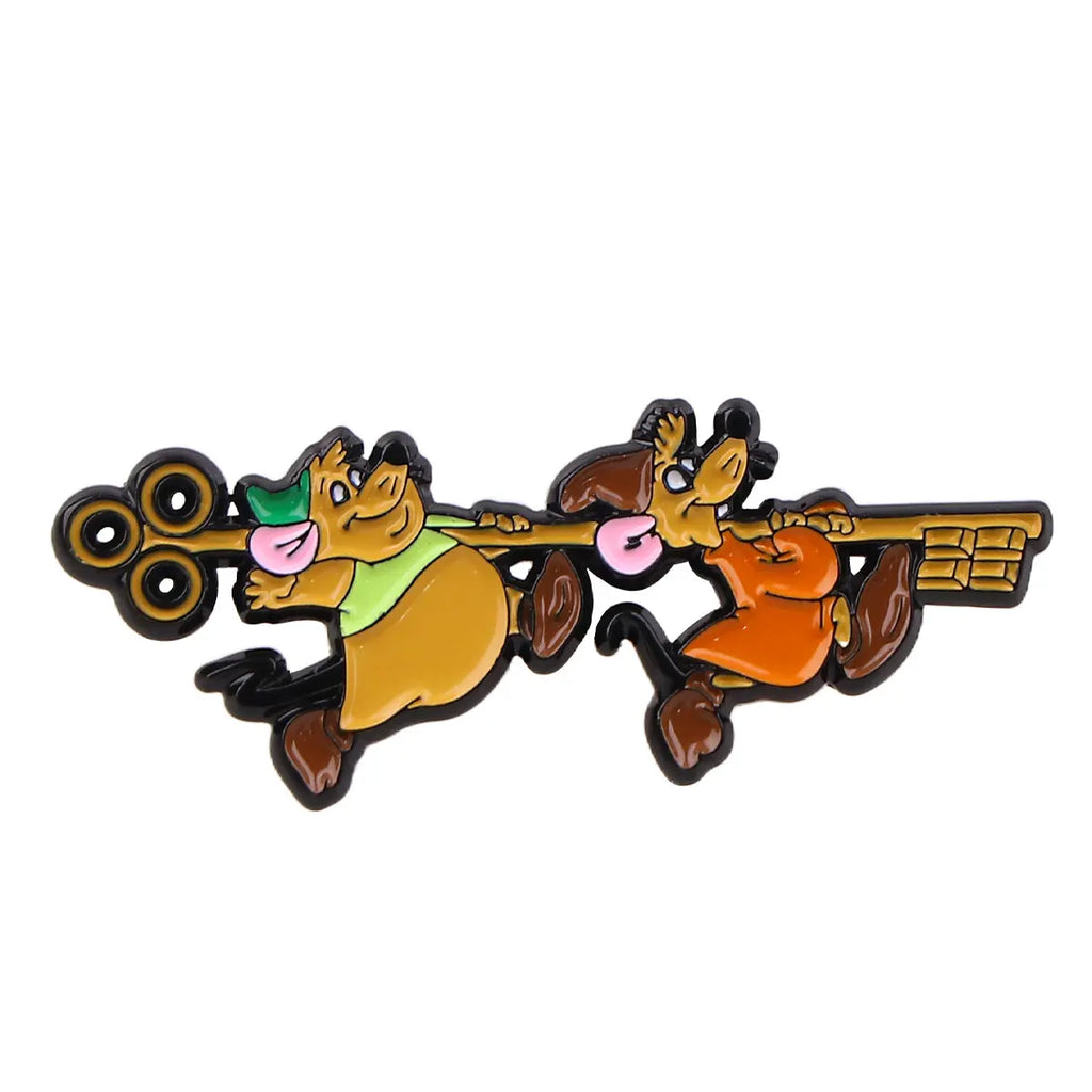 Cinderella ’Run Jaq and Gus’ Enamel Pin 1