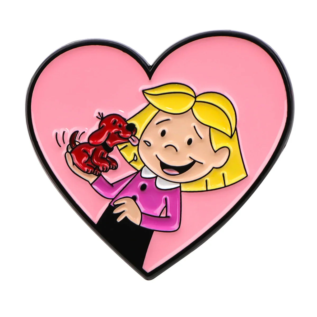 Clifford Heart shaped Enamel Pin 1