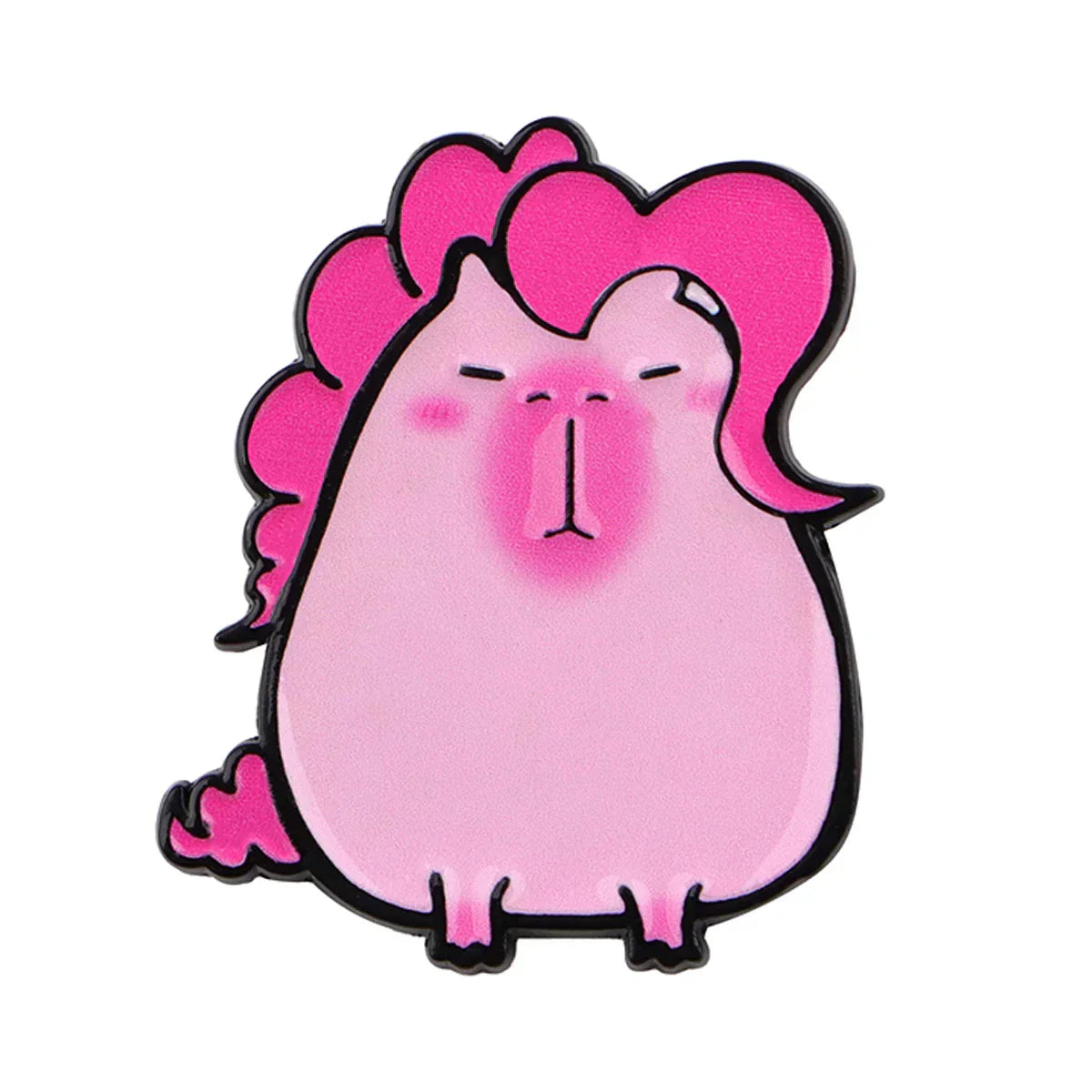 Cartoon Capybara Enamel Pins Cute Cosplay Animal Brooches Badge Lapel Pins for Backpacks Clothes Decoration Fashion