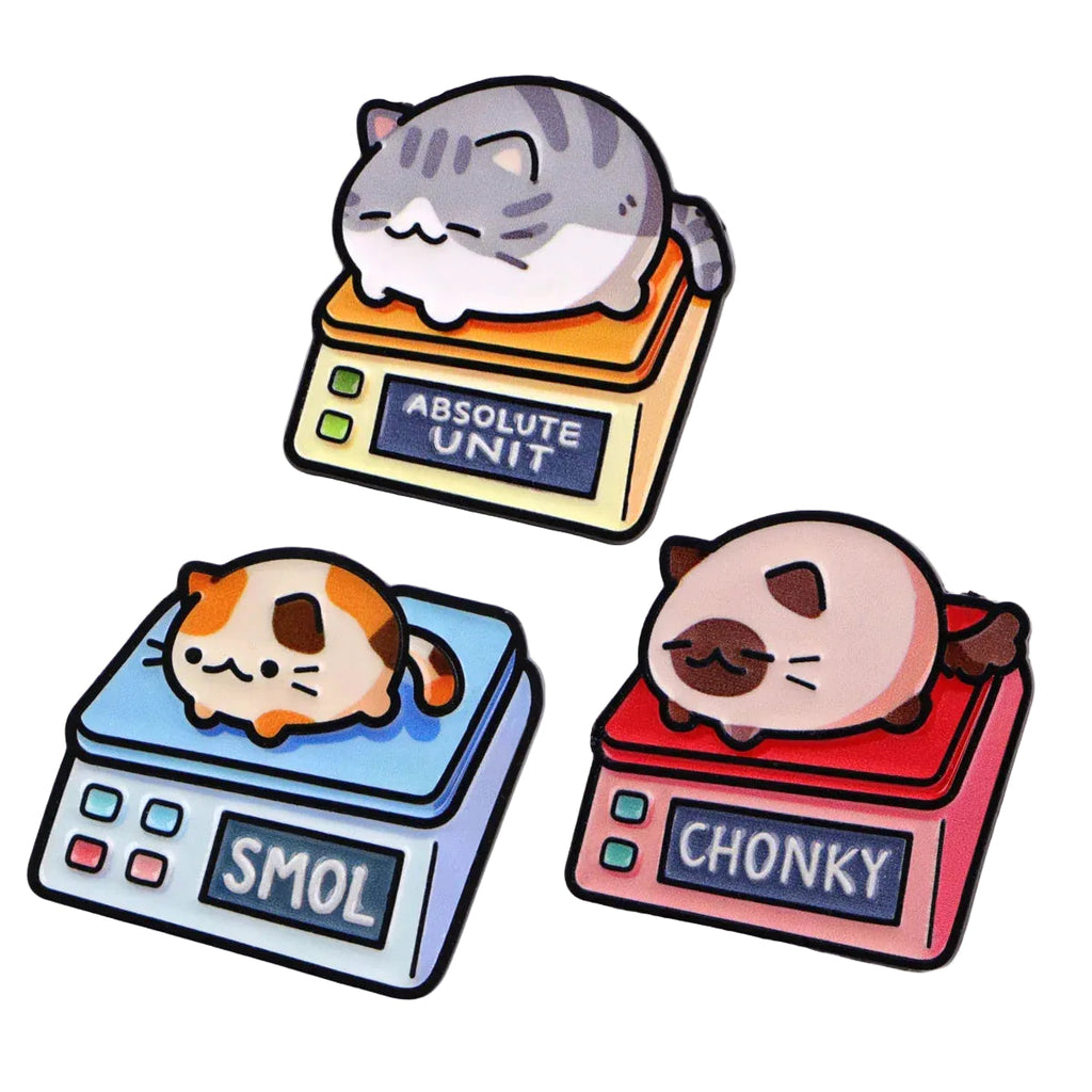 Colorful Cat Enamel Pin Lapel Pins for Backpacks Cartoon Fat Cats Brooches for Women Animal Jewelry Accessories Friends