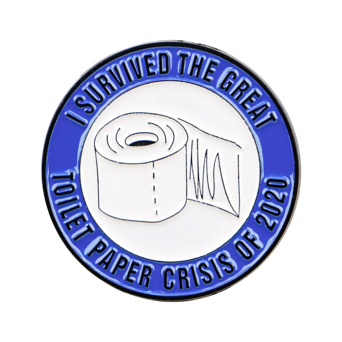 Covid Toilet Paper Enamel Pin 1