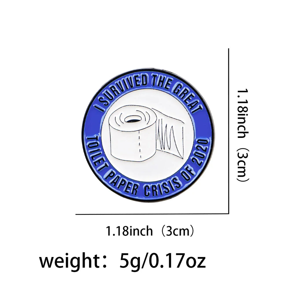 Covid Toilet Paper Enamel Pin 1