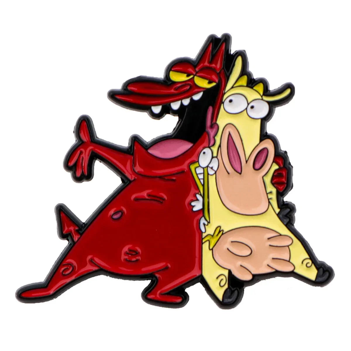 Cow and Chicken Enamel Pin 1