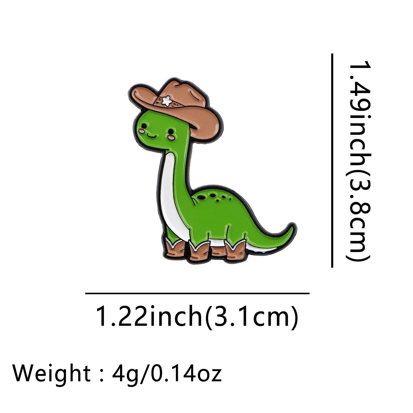 Cowboy Dinosaur Enamel Pin 1