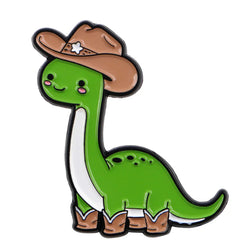 Cowboy Dinosaur Enamel Pin 1