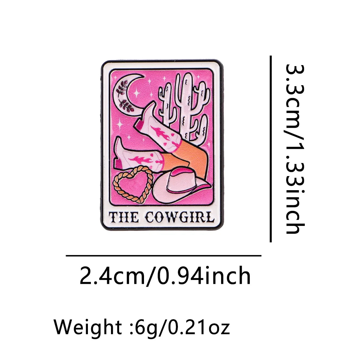 COWGIRL Enamel Pin Tarot Brooch Pines Lapel Pins Badge on Backpack Clothing Accessories Fashion Jewelry Friends Gifts