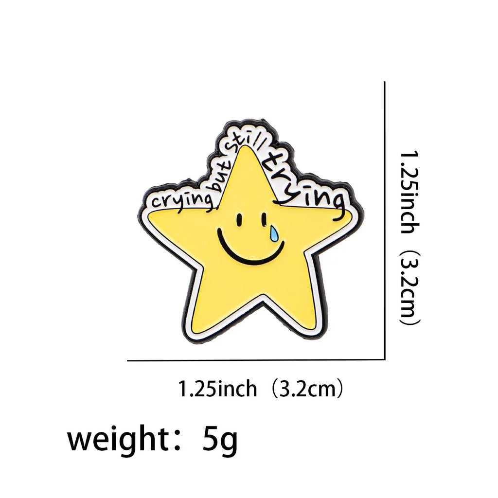 ’Crying But Still Trying’ Enamel Pin 1