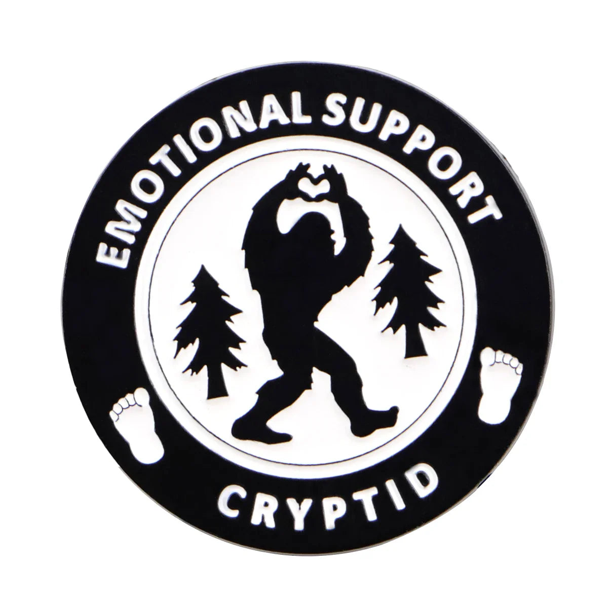 Cryptid Emotional Support Big Foot Enamel Pin 1