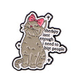 Cute Cat Enamel Pin i need to bite people Brooch Pines Lapel Pins Badge on Backpack Clothing Accessories Funny Jewelry