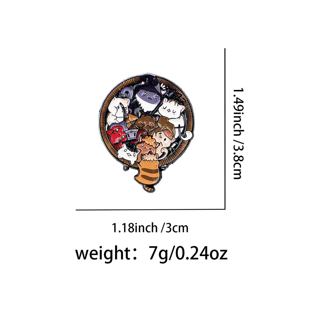 Cute Cat Enamel Pin Movie Inspiration Brooch Pines Lapel Pins Badge on Backpack Clothing Accessories Fashion Jewelry