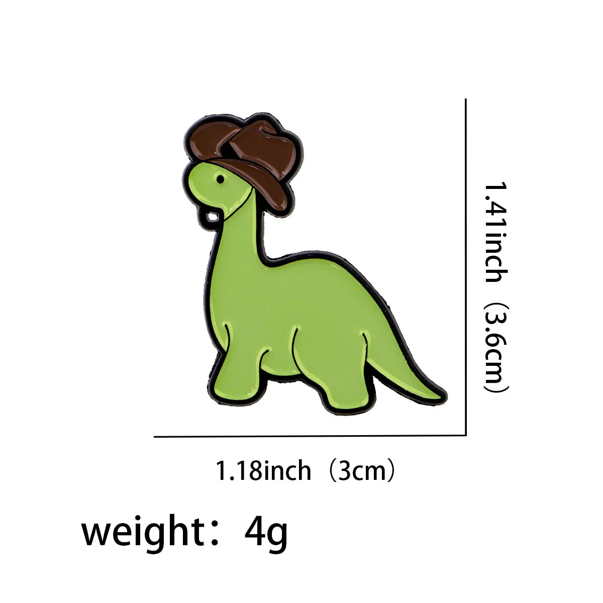 Cute Cowboy Dinosaur Enamel Pin 1