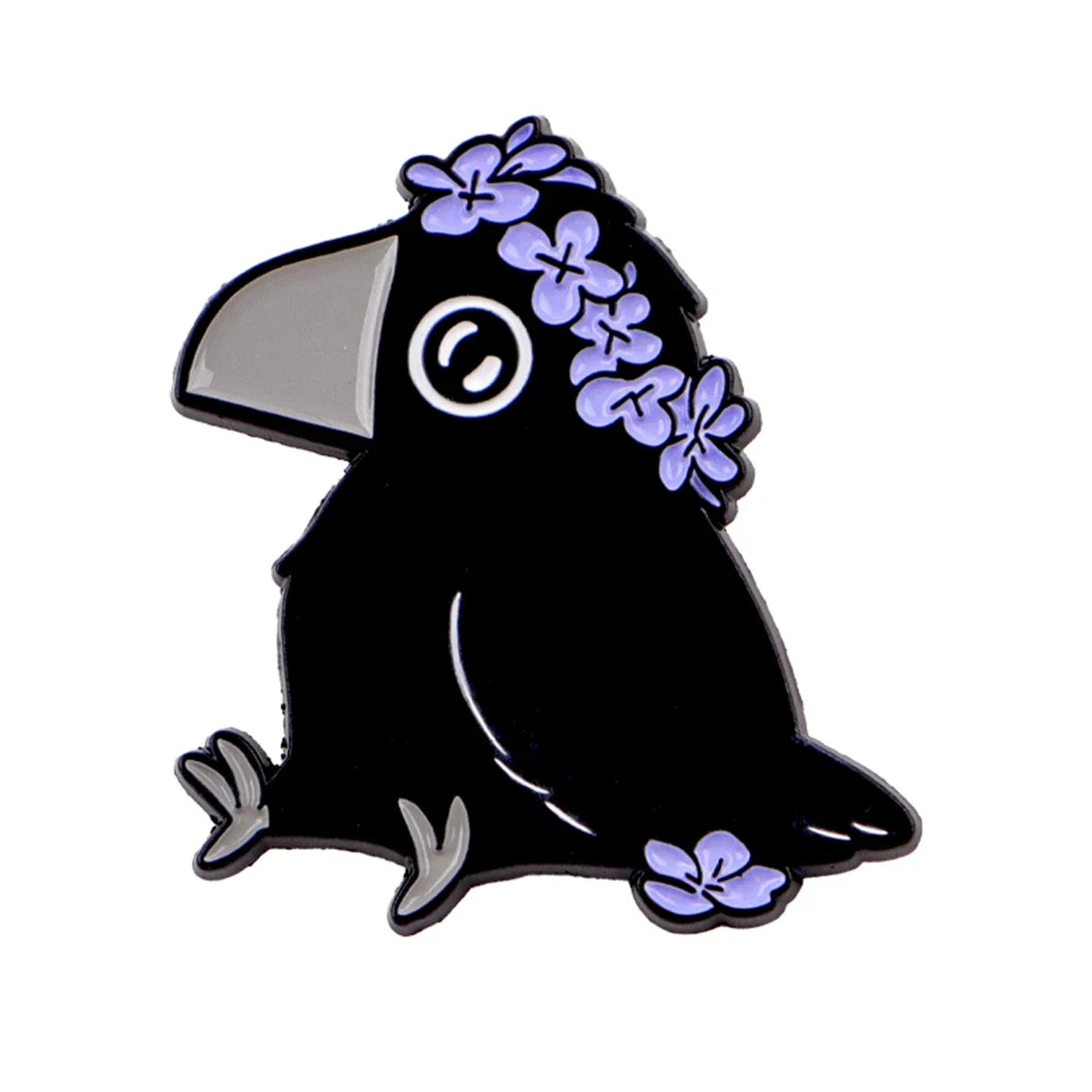 Cute Crow Enamel Pin Cartoon Brooch Pines Lapel Pins Badge on Backpack Clothing Accessories Punk Jewelry Friends Gifts