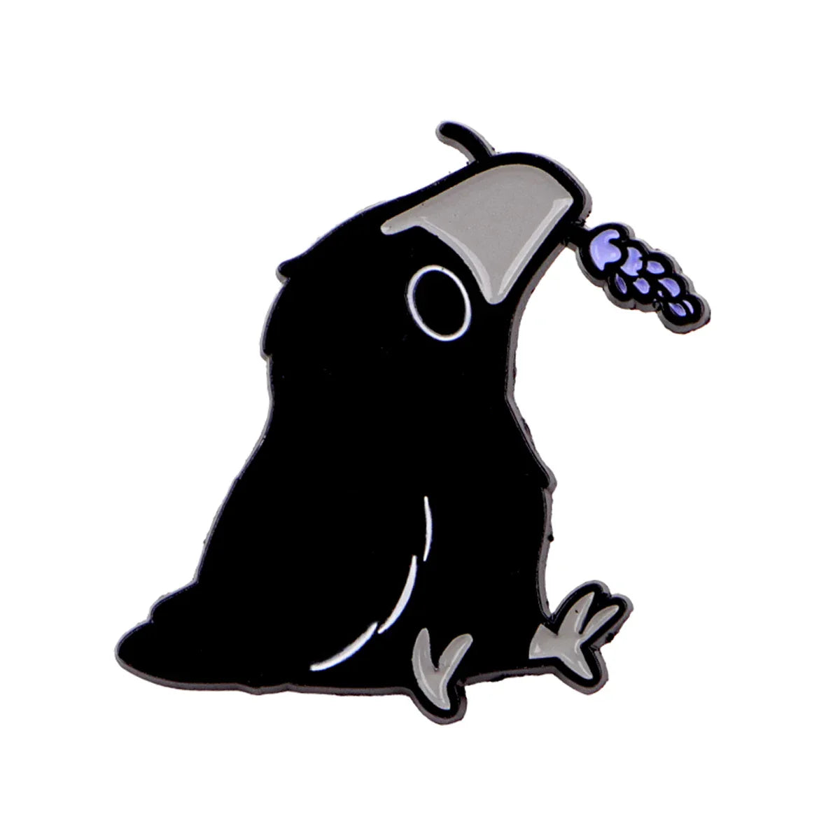 Cute Crow Enamel Pin Cartoon Brooch Pines Lapel Pins Badge on Backpack Clothing Accessories Punk Jewelry Friends Gifts