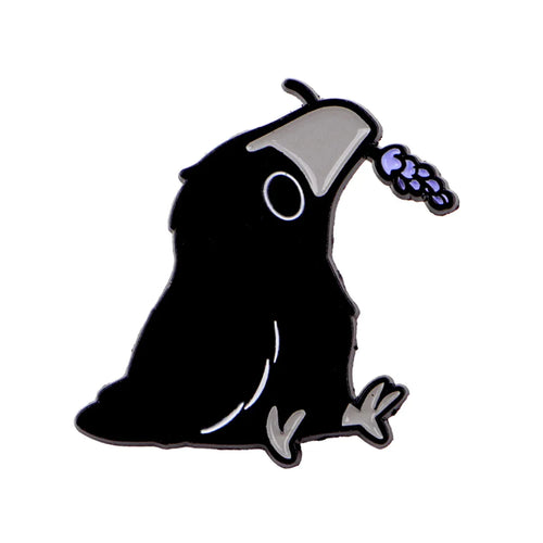 Cute Crow Enamel Pin Cartoon Brooch Pines Lapel Pins Badge on Backpack Clothing Accessories Punk Jewelry Friends Gifts