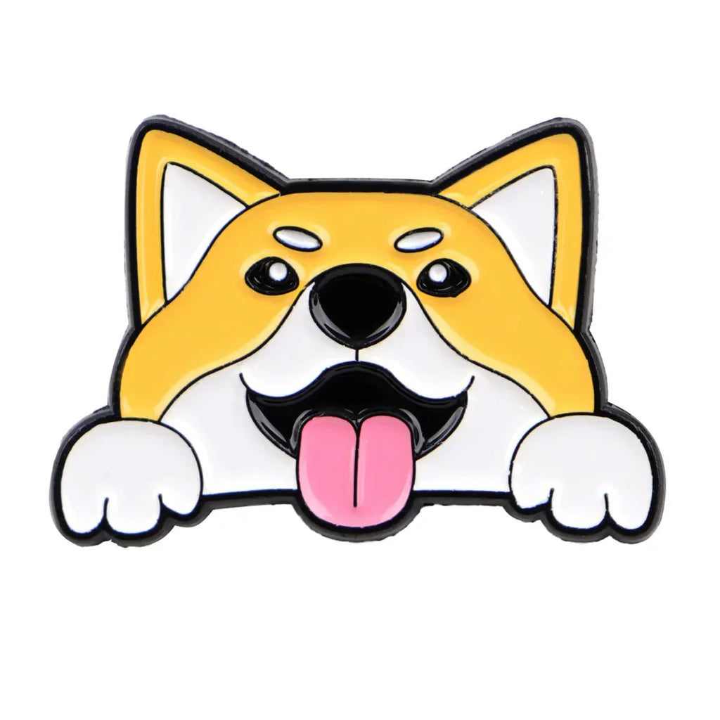 Cute Dog Enamel Pin Cartoon Pet Brooch Pines Lapel Pins Badge on Backpack Clothing Accessories Animal Jewelry Friends