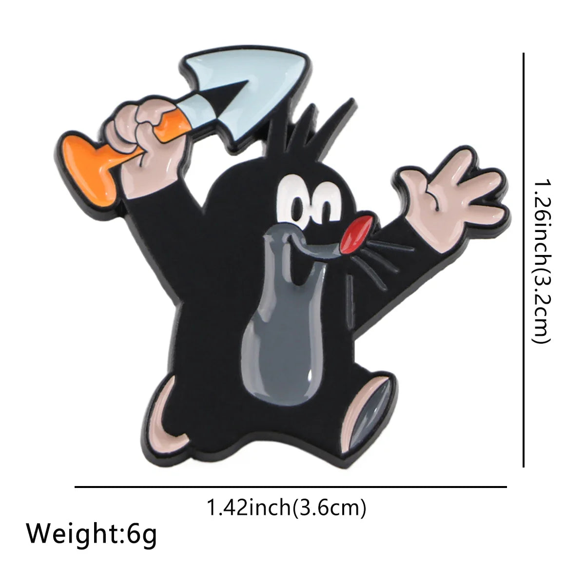 Cute Little Mole Krtek Enamel Pin 1