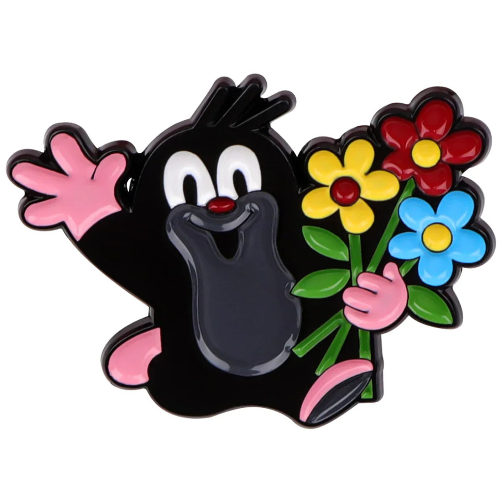 Cute Mole Enamel Pin 1