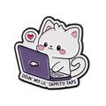 Cute Office Cat Enamel Pin Cartoon Brooch Pines Lapel Pins ’DOIN’ MY’ Badge Clothing Accessories Animal Jewelry Friends