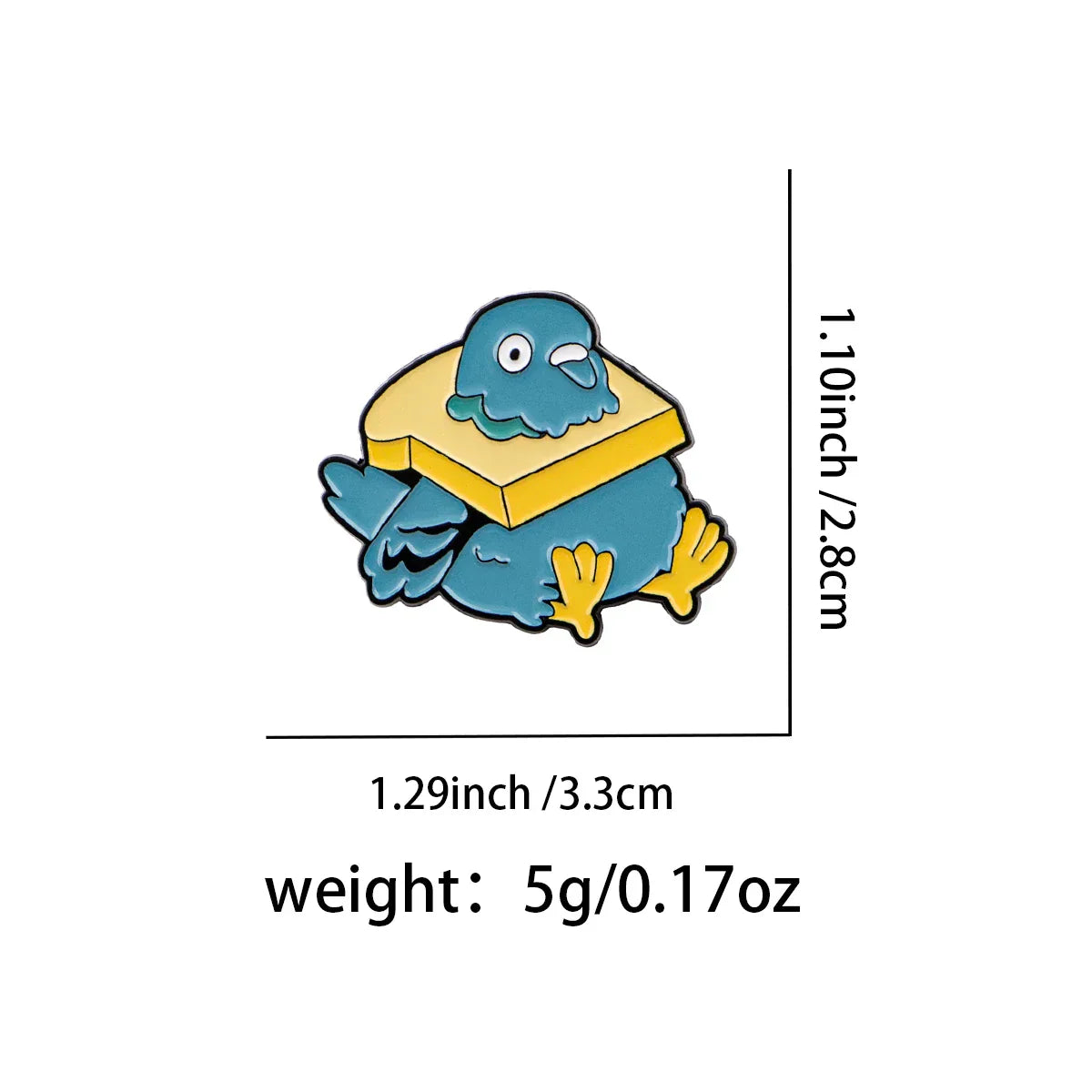 Cute Pigeon Enamel Pin Cartoon Bird Brooch Pines Lapel Pins Badge on Backpack Clothing Accessories Fashion Jewelry