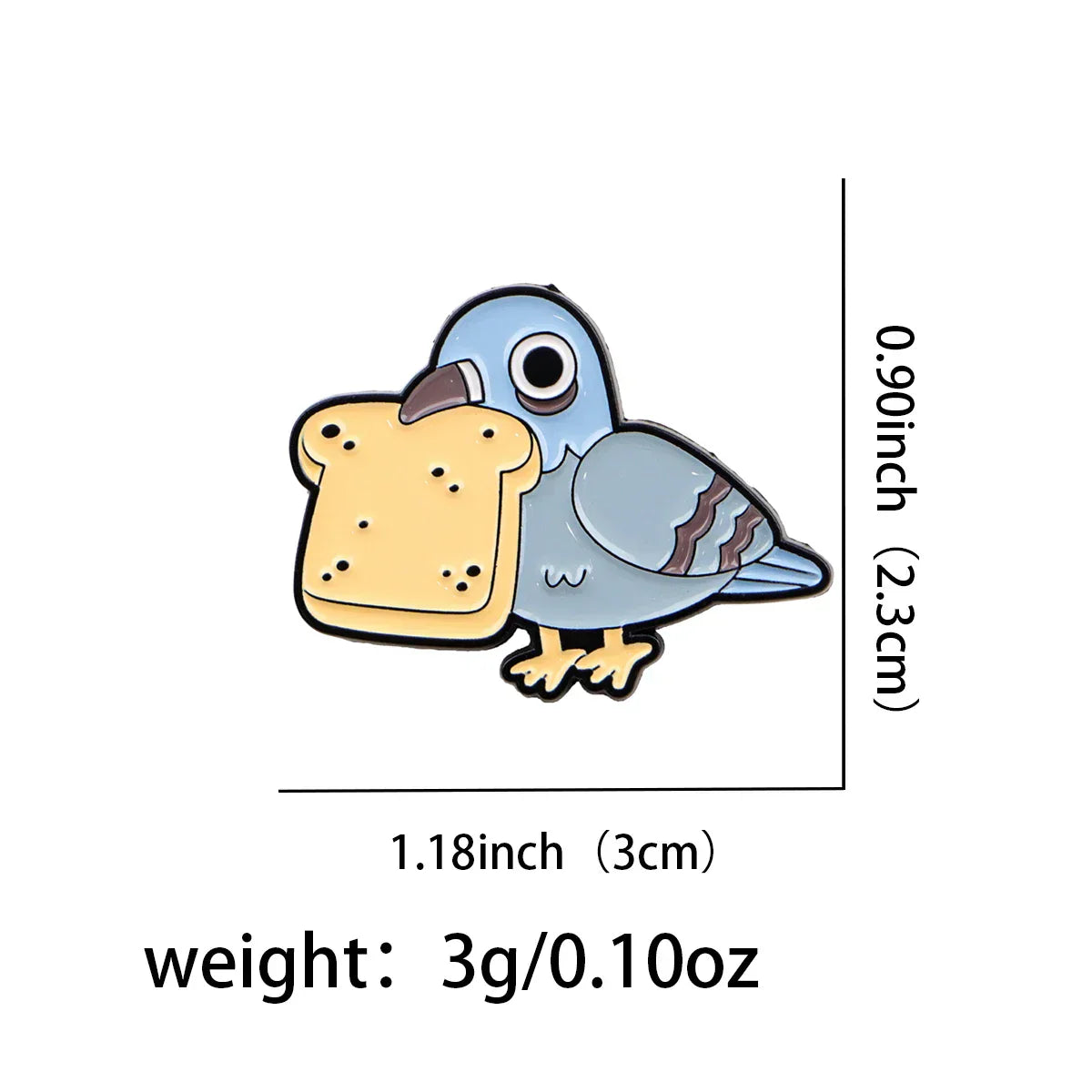 Cute Pigeon Enamel Pin Cartoon Bird Brooch Pines Lapel Pins Badge on Backpack Clothing Accessories Fashion Jewelry