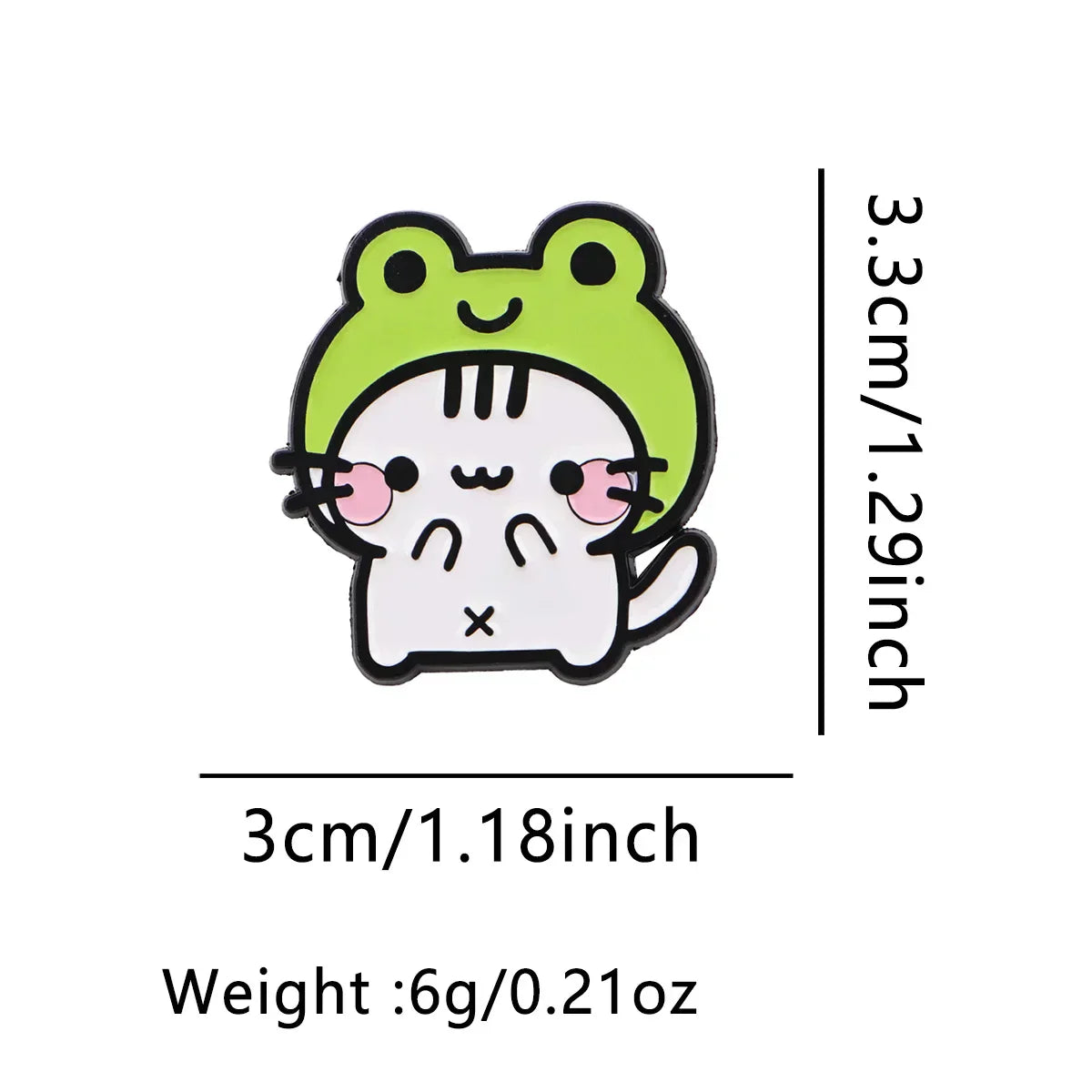 Frog Enamel Pin Cute Cat Brooch Pines Lapel Pins Badge on Backpack Clothing Accessories Cosplay Jewelry Friends Gifts