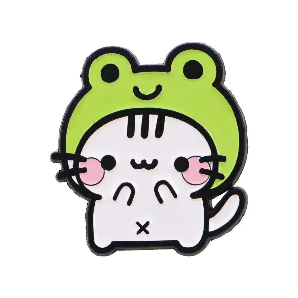 Frog Enamel Pin Cute Cat Brooch Pines Lapel Pins Badge on Backpack Clothing Accessories Cosplay Jewelry Friends Gifts
