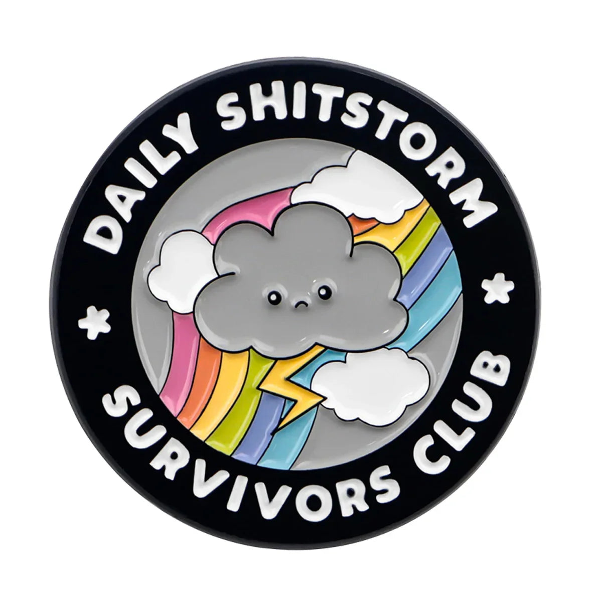 Daily Sh*t Storm Survivors Club Enamel Pin 1