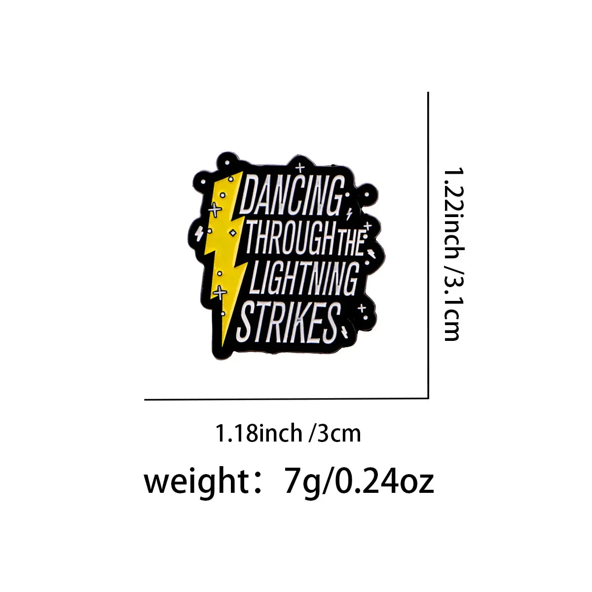 Dancing Through The Lightning Enamel Pin Lapel Pins for Backpacks Brooches for Women Fashion Jewelry Accessories