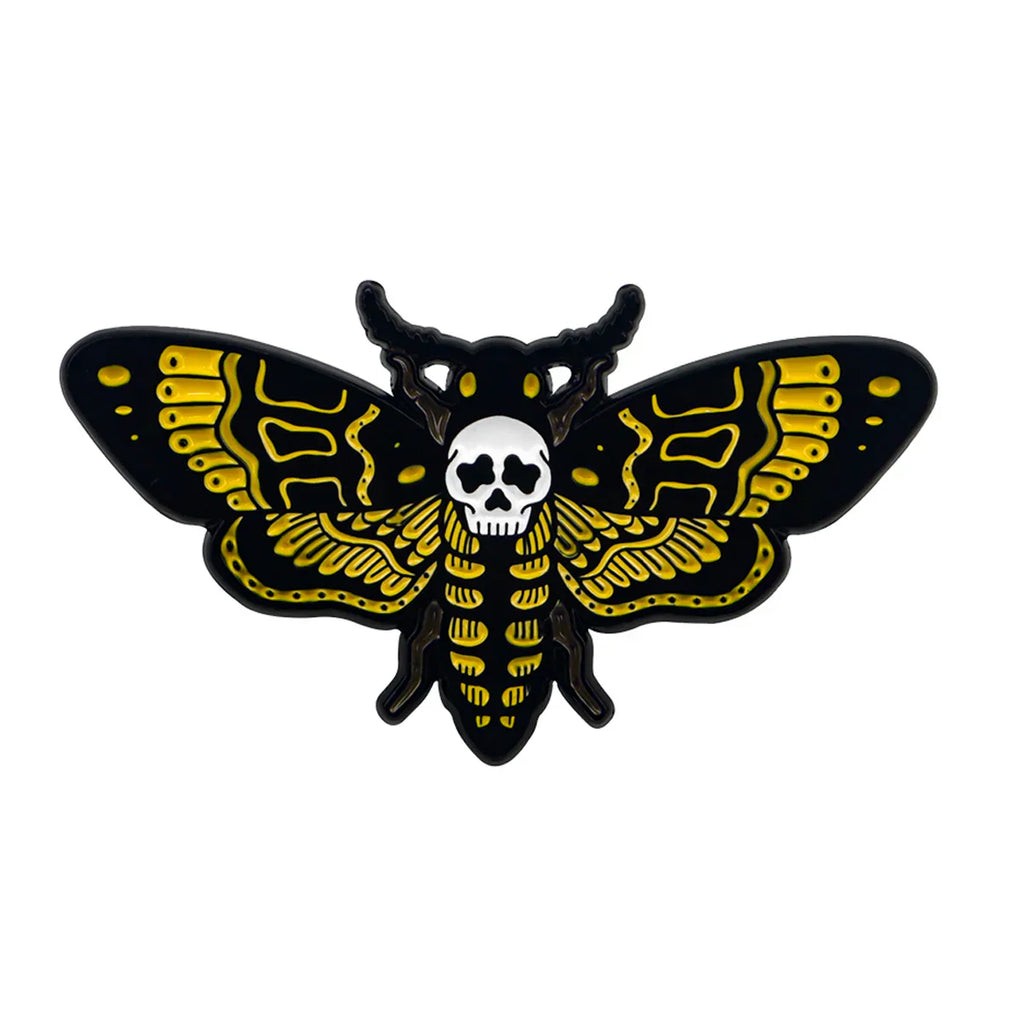 Death’s Head Moth Enamel Pin 1