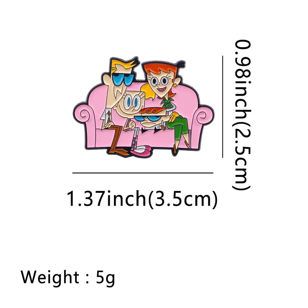 Cartoon Enamel Pin Funny Family Brooch Pines Lapel Pins Badge on Backpack Clothing Accessories Anime Jewelry Birthday