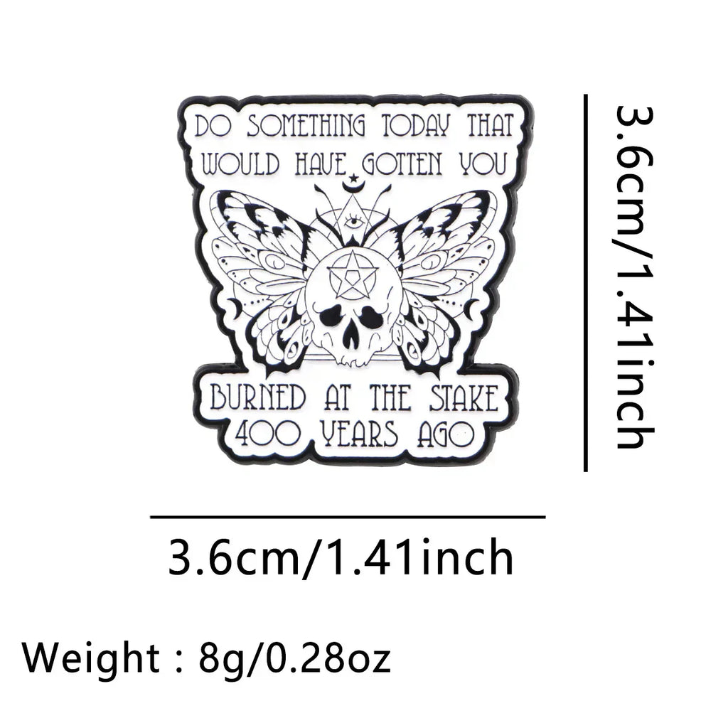 Gothic Butterfly Skull Enamel Pins Halloween Brooches Badge Lapel Pins for Backpacks Clothes Decoration Fashion Jewelry