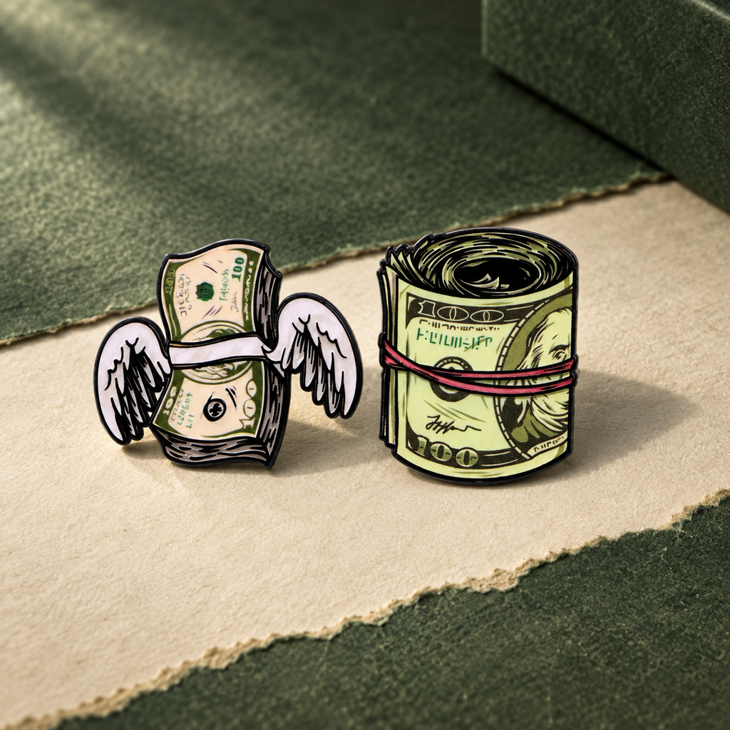Dollar Bill Pin Designs — styled product photo