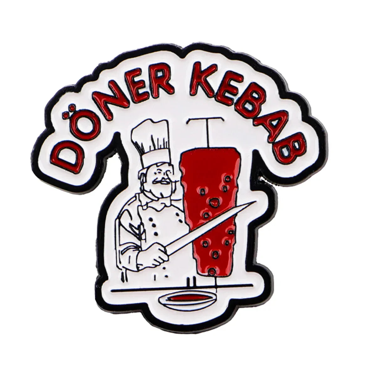 ’Kebab’ Enamel Pins Chef Brooches Badge Lapel Pins for Backpacks Bags Backpack Clothes Decoration Fashion Jewelry