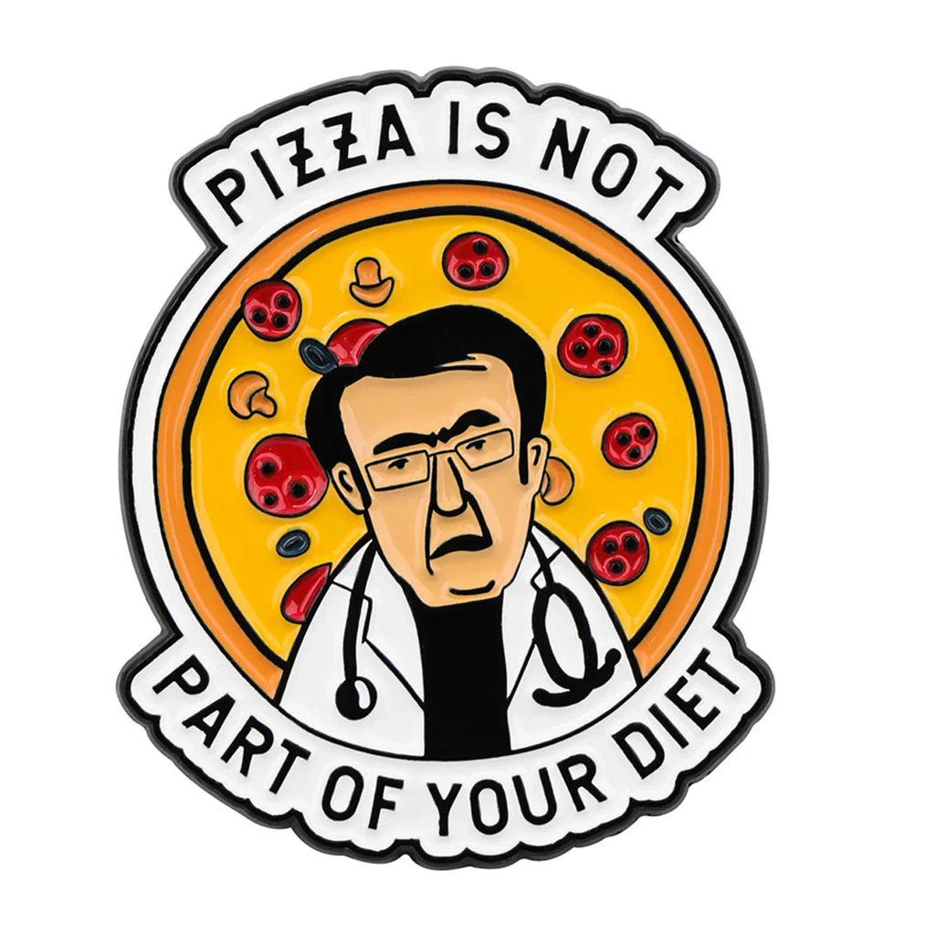 Dr Now Pizza Enamel Pin 1
