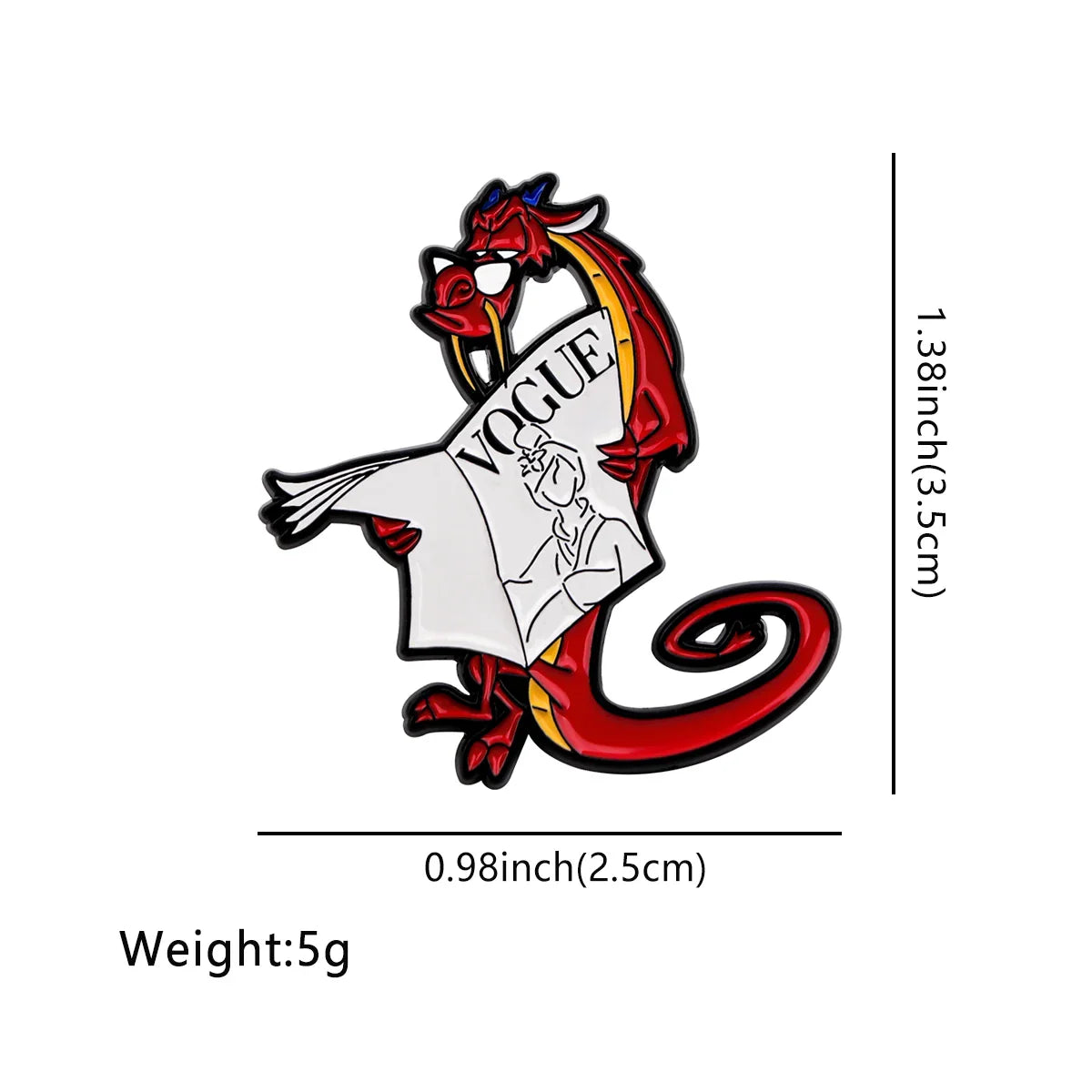 Dragon Vogue Enamel Pin 1