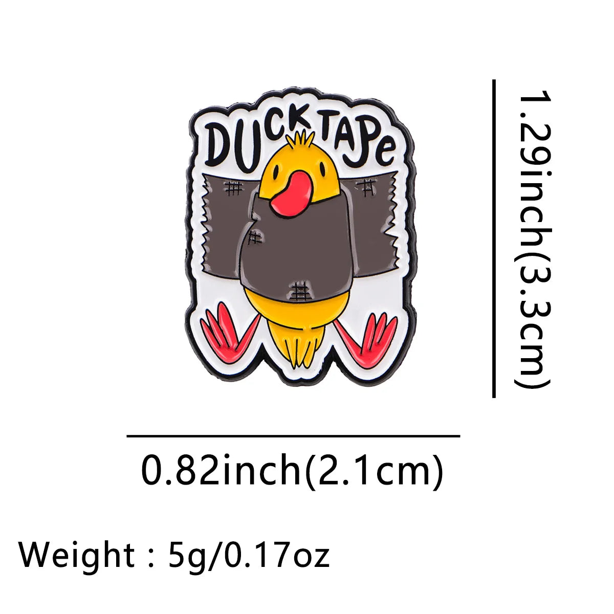 Funny Duck Tape Enamel Pin Cartoon Brooch Pines Lapel Pins Badge on Backpack Clothing Accessories Fashion Jewelry