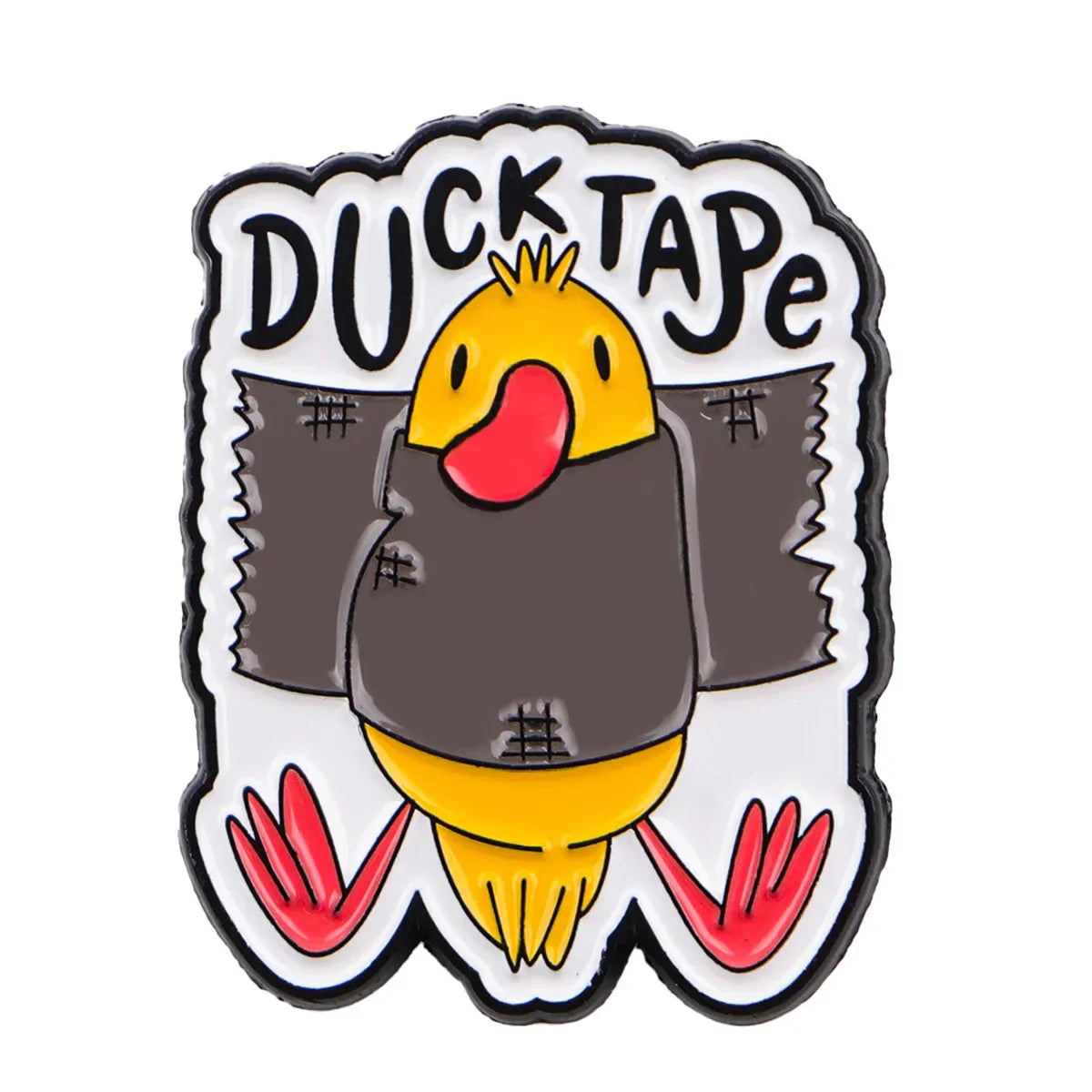 Funny Duck Tape Enamel Pin Cartoon Brooch Pines Lapel Pins Badge on Backpack Clothing Accessories Fashion Jewelry