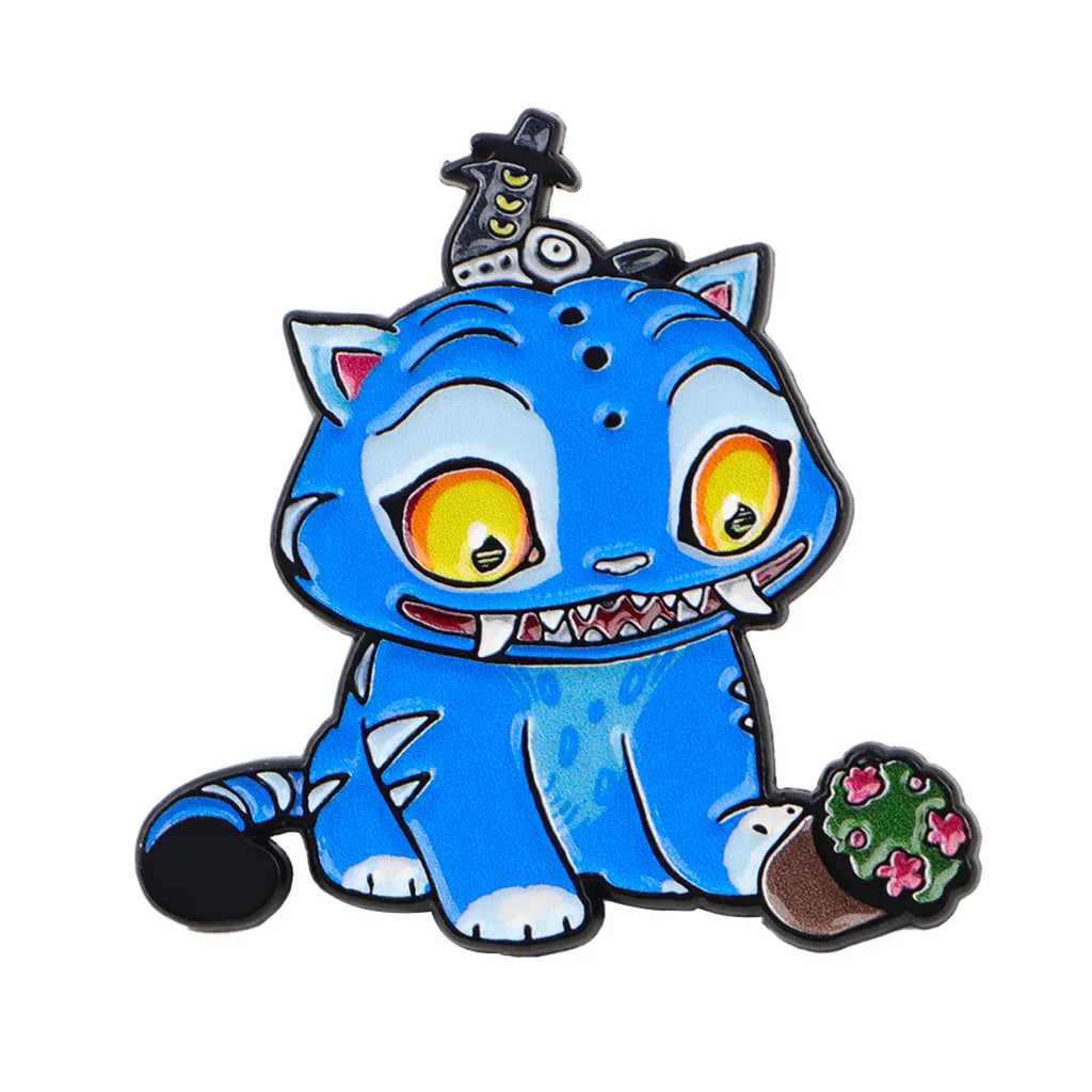 Cat & Crow Enamel Pin Movie Brooch Pines Lapel Pins Badge on Backpack Clothing Accessories Fashion Jewelry Friends