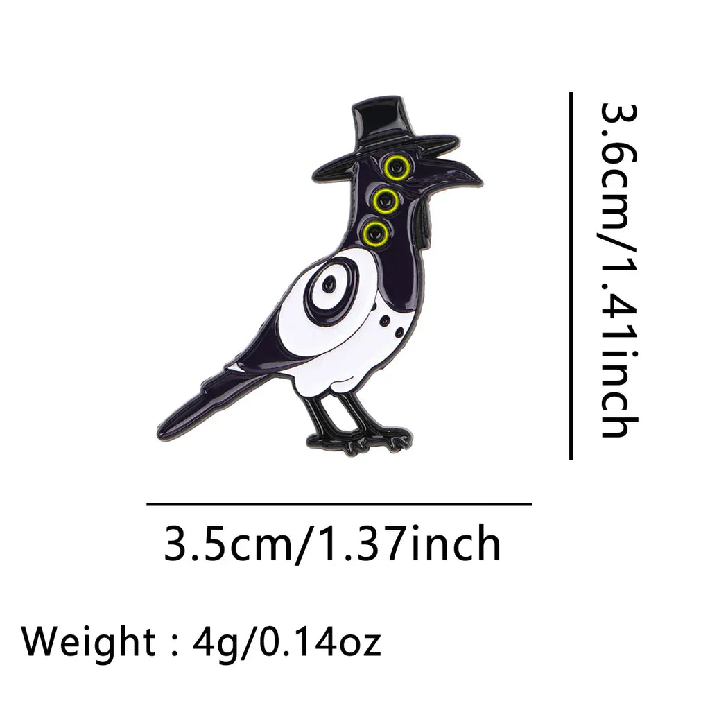 Cat & Crow Enamel Pin Movie Brooch Pines Lapel Pins Badge on Backpack Clothing Accessories Fashion Jewelry Friends Gifts