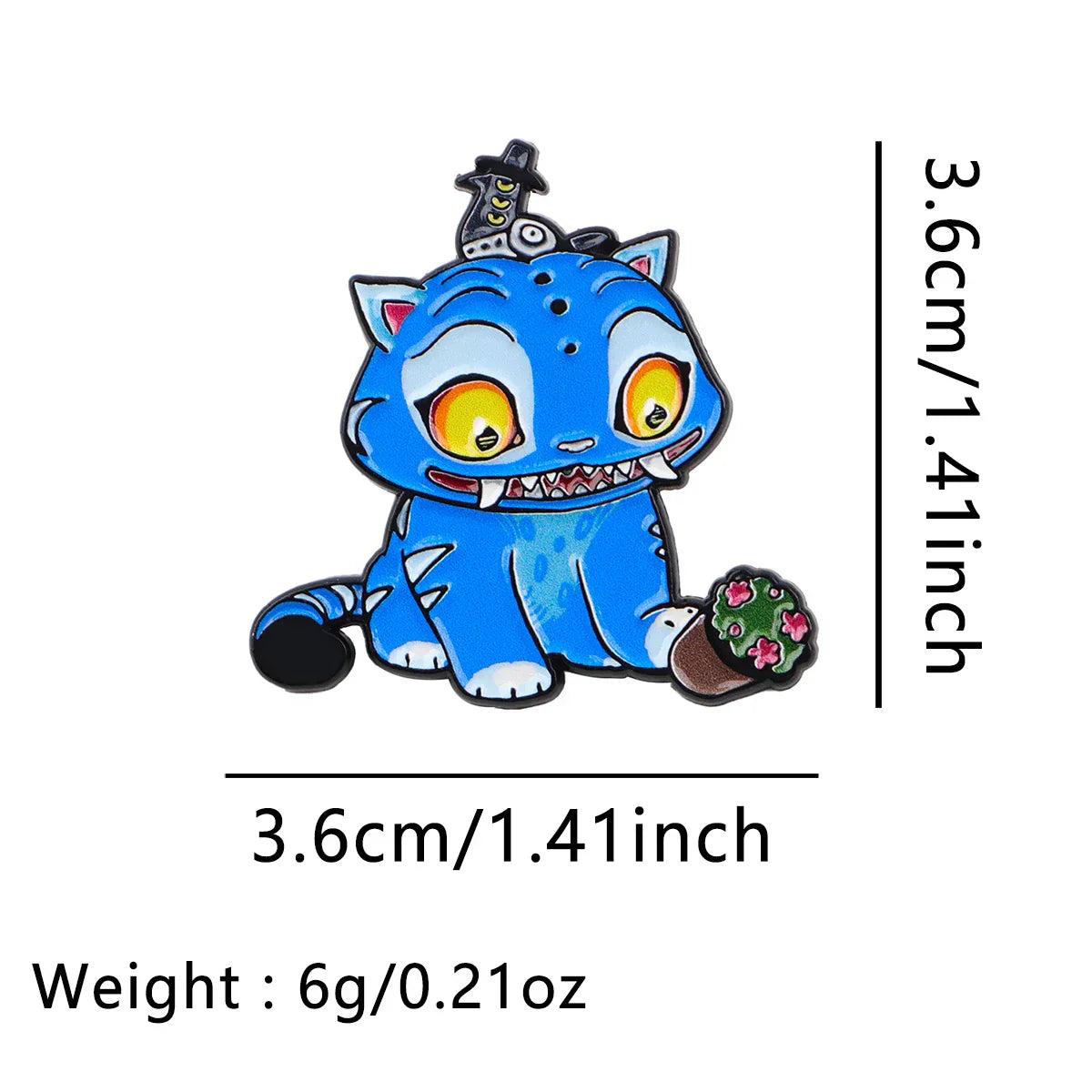 Cat & Crow Enamel Pin Movie Brooch Pines Lapel Pins Badge on Backpack Clothing Accessories Fashion Jewelry Friends Gifts