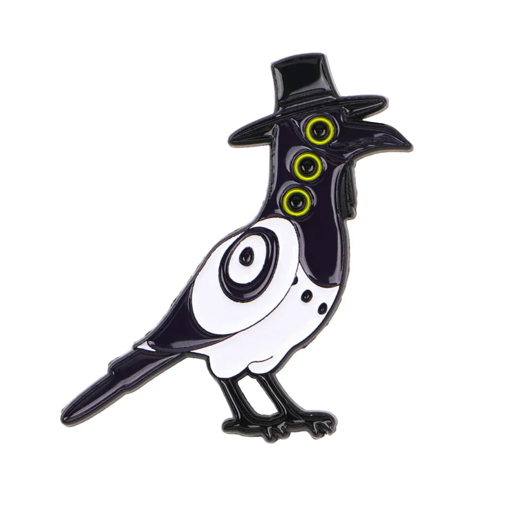 Cat & Crow Enamel Pin Movie Brooch Pines Lapel Pins Badge on Backpack Clothing Accessories Fashion Jewelry Friends