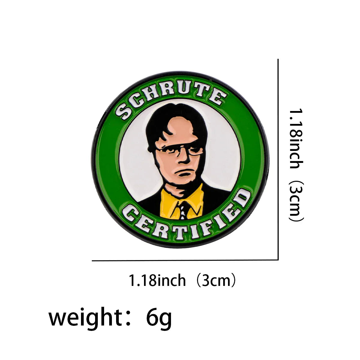 Dwight Schrute Certified Enamel Pin 1