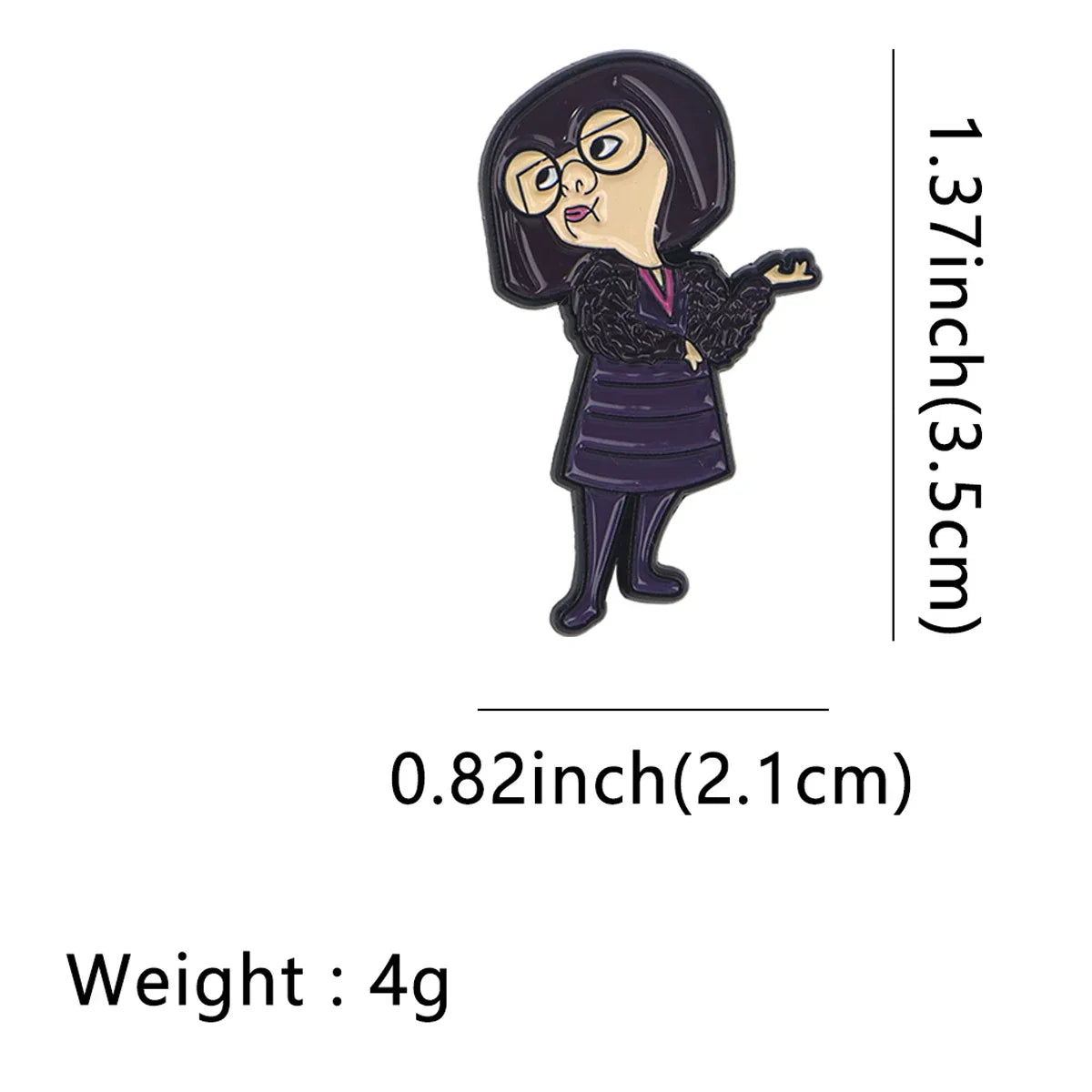 Edna Mode Enamel Pin 1