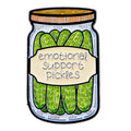 Funny Cucumber Enamel Pin ’EMOTIONAL SUPPORT PICKLE’ Brooch Pines Lapel Pins Badge Clothing Accessories Fashion Jewelry
