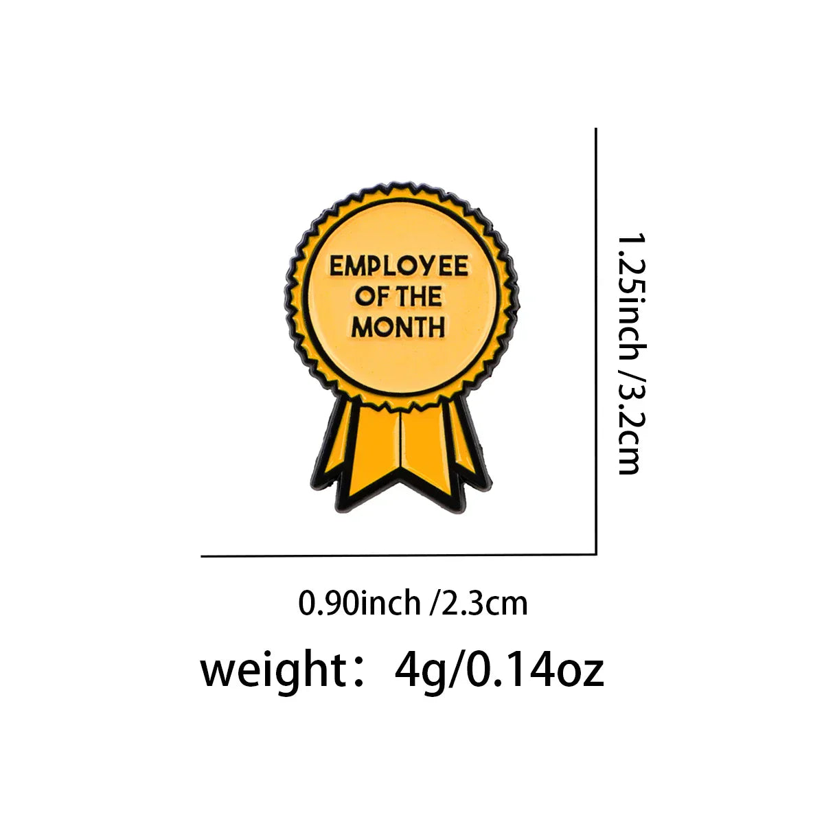 ’EMPLOYEE OF THE MONTH’ Award Enamel Pin Lapel Pins for Backpacks Brooches for Women Fashion Jewelry Accessories