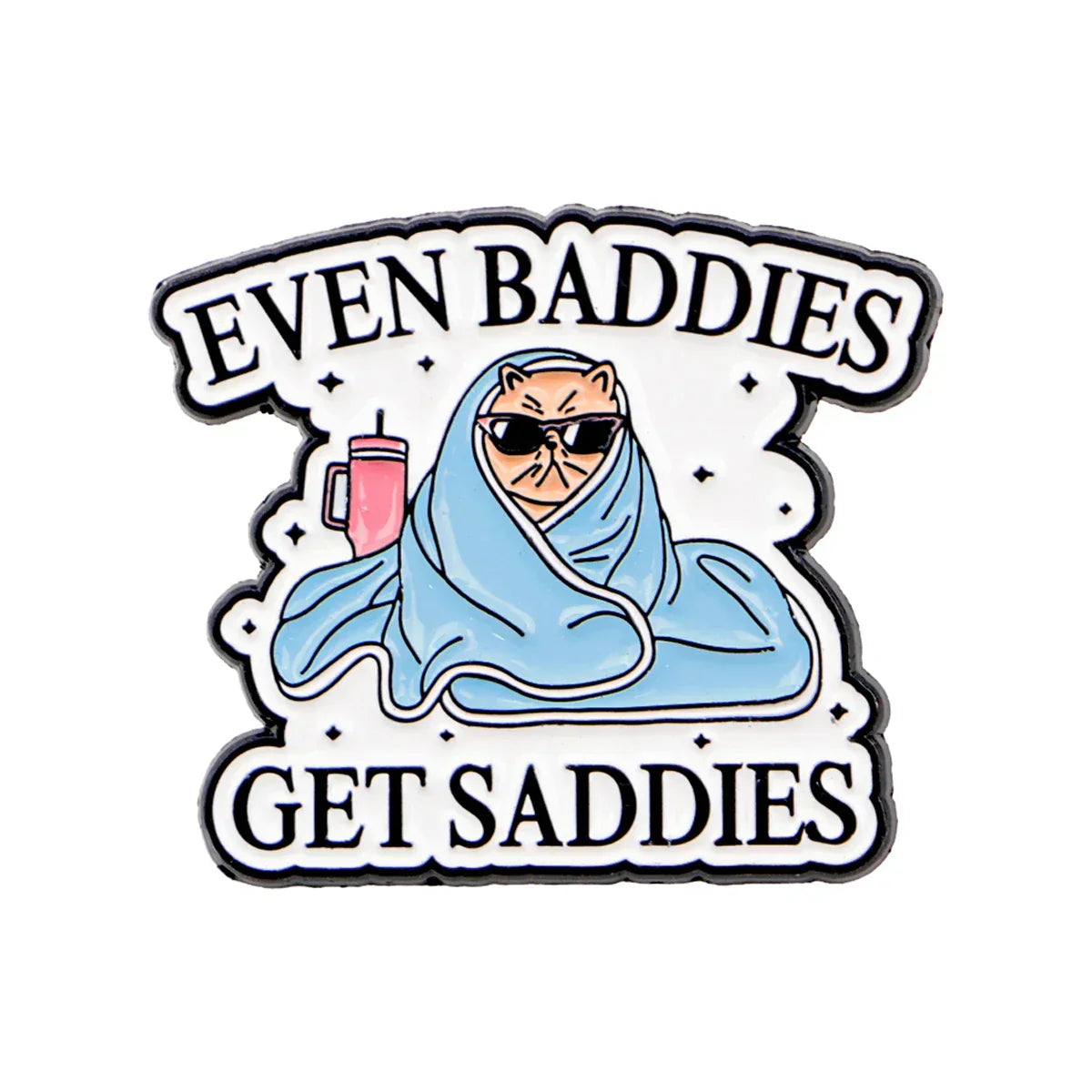 Cartoon Cat Enamel Pin Funny Quotes Brooch Pines Lapel Pins Badge on Backpack Clothing Accessories Animal Jewelry